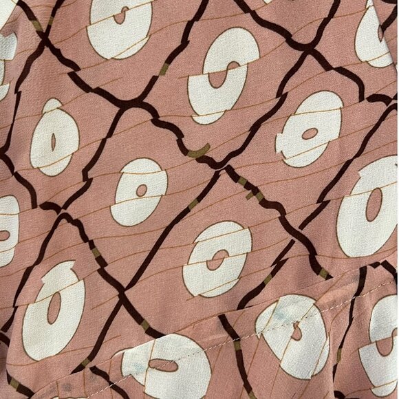 Alexis Flutter Sleeve‎ Handkerchief Vneck Midi Dress Pink XS Romantic Coquette - Picture 9 of 13